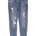 Zara Herren Distressed Slim Jeans EU 44 Large W34 L28 Blaue Baumwolle