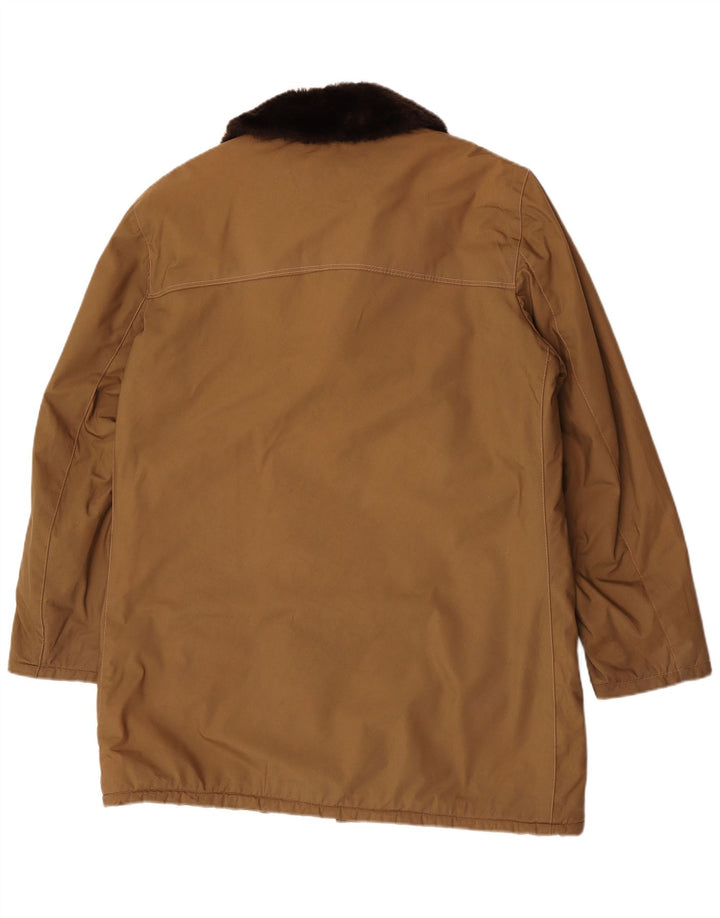 Vintage Herren Sherpa Mantel IT 58 4XL Beige