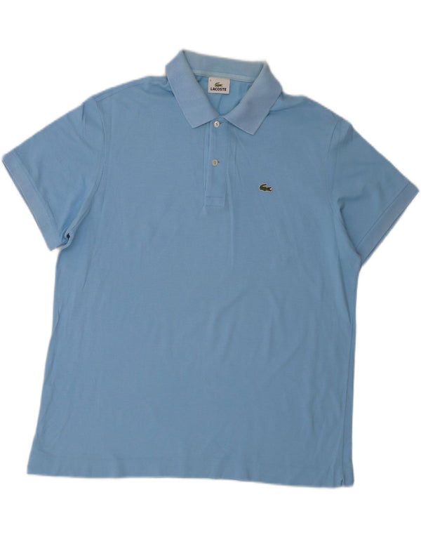Lacoste Herren-Poloshirt, Größe 6 XL, blaue Baumwolle