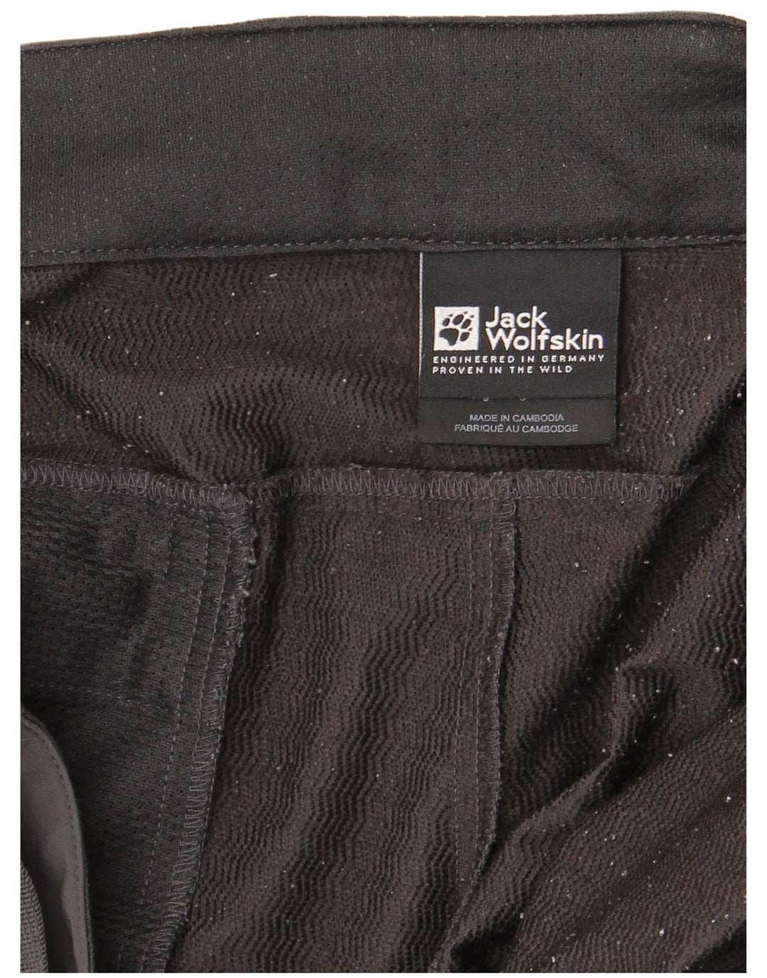 JACK WOLFSKIN Herren-Windbreaker-Hose W42 L31 Graues Polyamid
