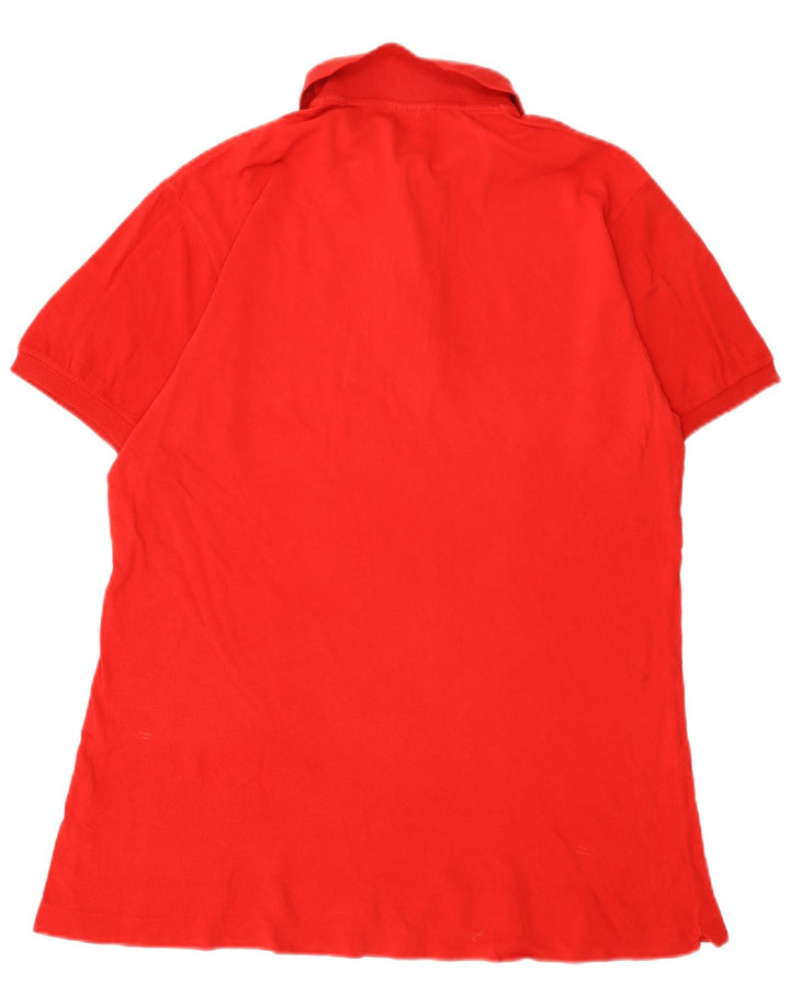 Lacoste Herren-Poloshirt, Größe 7 2XL, rote Baumwolle