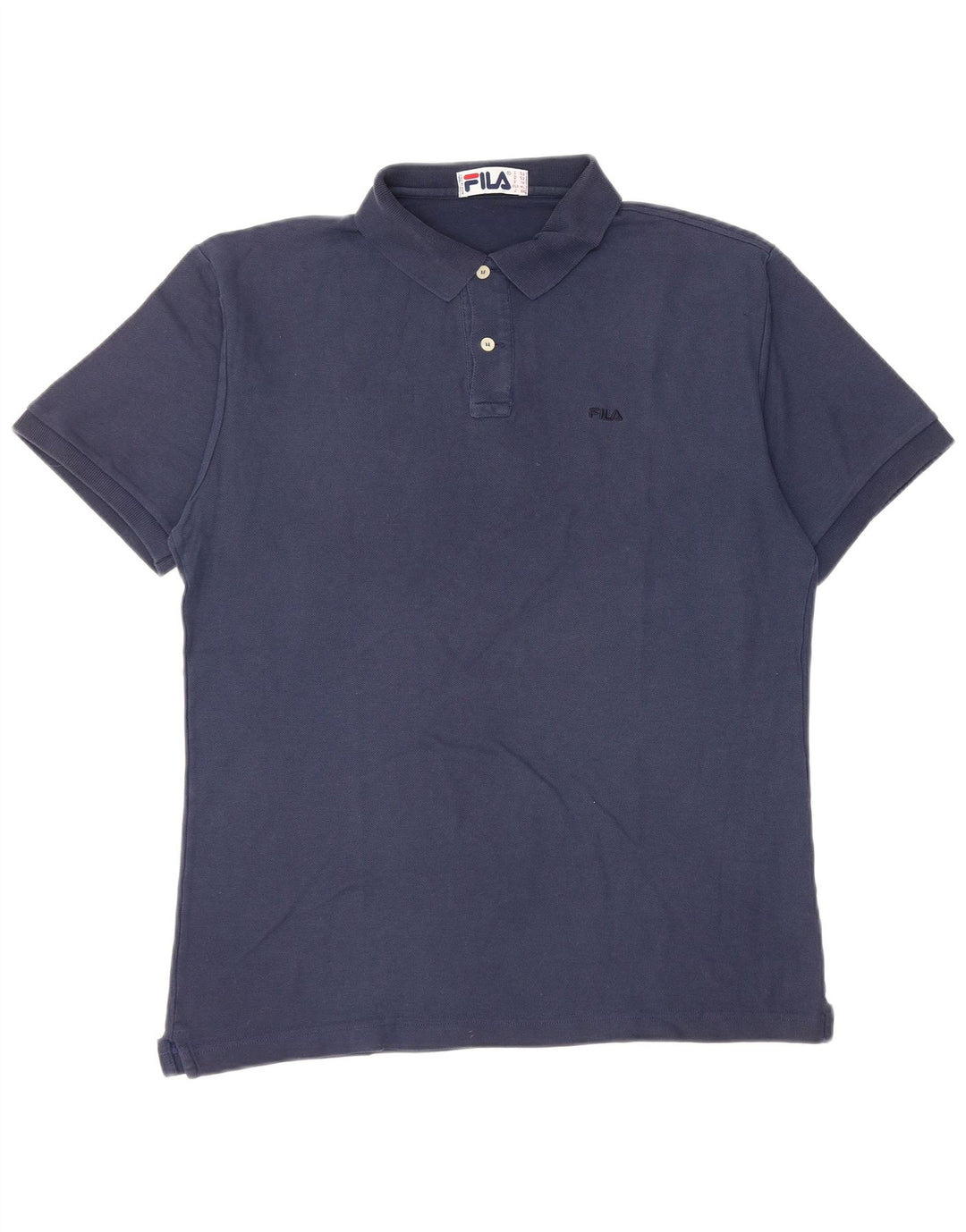 FILA Mens Polo Shirt IT 52 Large Navy Blue