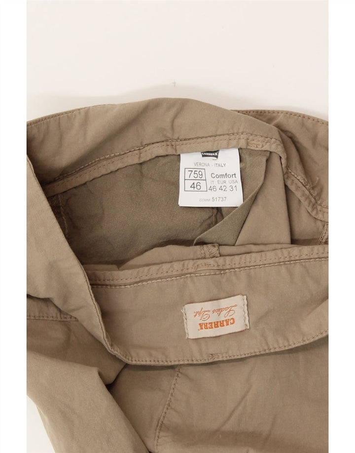 CARRERA Damen Chinoshorts IT 46 Large W31 Beige Baumwolle