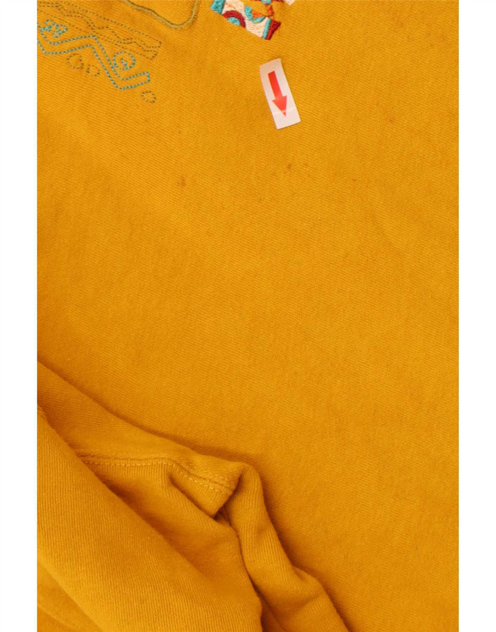 Stefanel Damen-Sweatshirt mit Grafik-Übergröße, Gr. 14, Mittelgelb