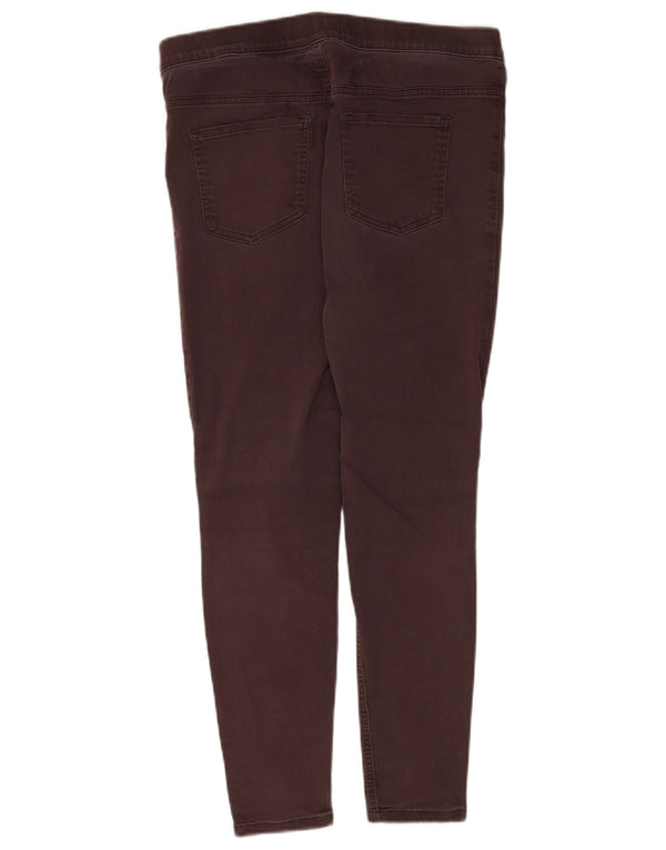 Marks & Spencer Damen Crop Jegging Jeans UK 14 Large W34 L25 Braune Baumwolle