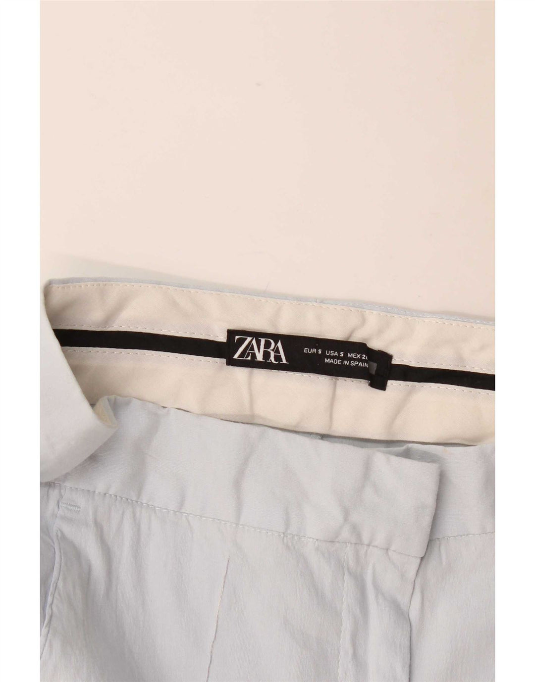 Zara Damen Capri-Hose, Größe S, W26, L17, Blau