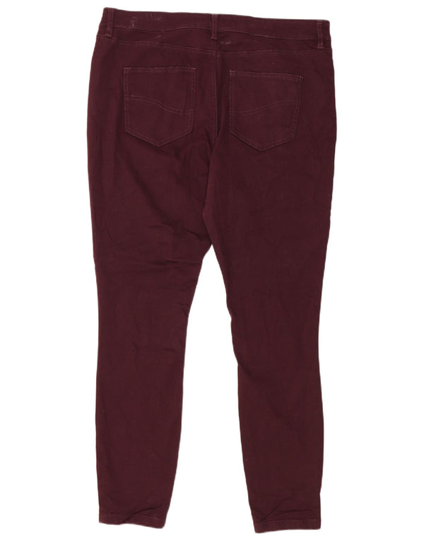 Fat Face Damen Skinny Jeans UK 16 Lare W36 L28 Burgund Baumwolle