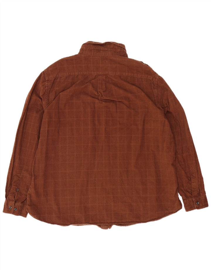 Marks & Spencer Herrenhemd 3XL, braun kariert, Baumwolle