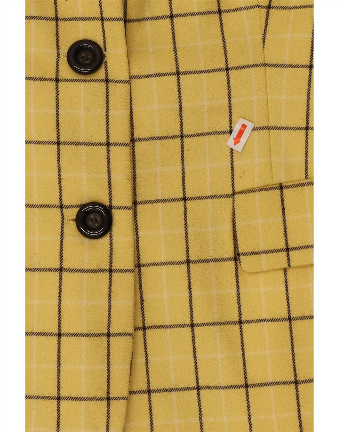 Oliver By Valentino Damen-Blazer mit 3 Knöpfen, IT 46, groß, gelb kariert