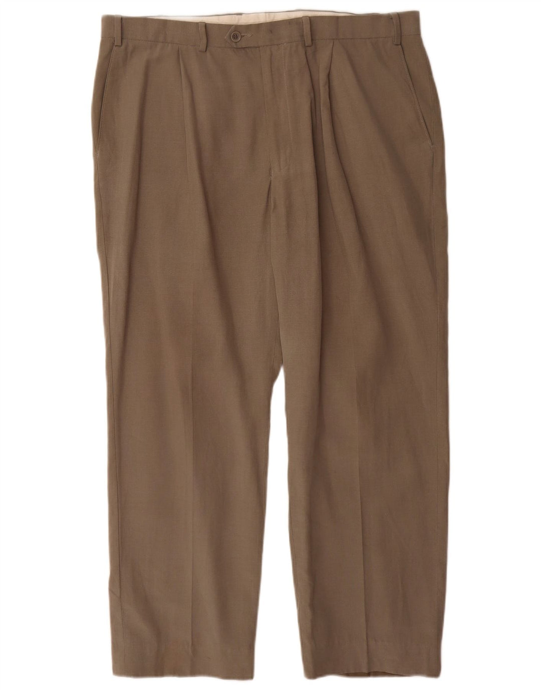 Gerade Herren-Anzughose von Marks & Spencer, W38, L29, Khaki, Lyocell