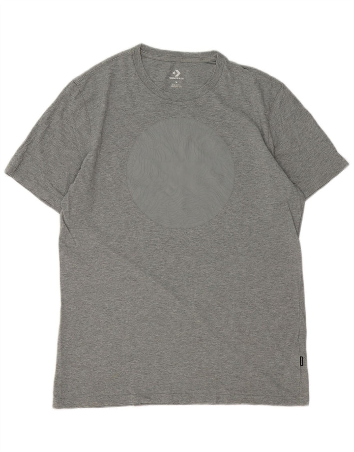 Converse Herren-T-Shirt mit Grafik, groß, aus grauer Baumwolle