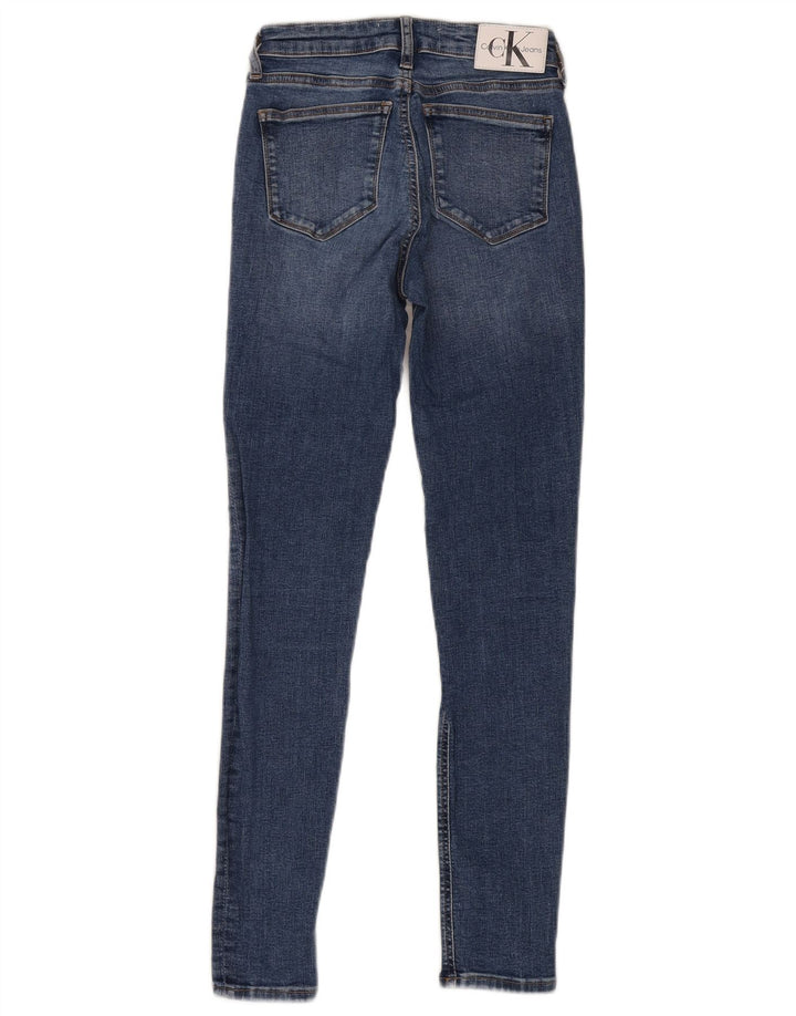 Calvin Klein Damen Skinny Jeans W25 L30 Blau
