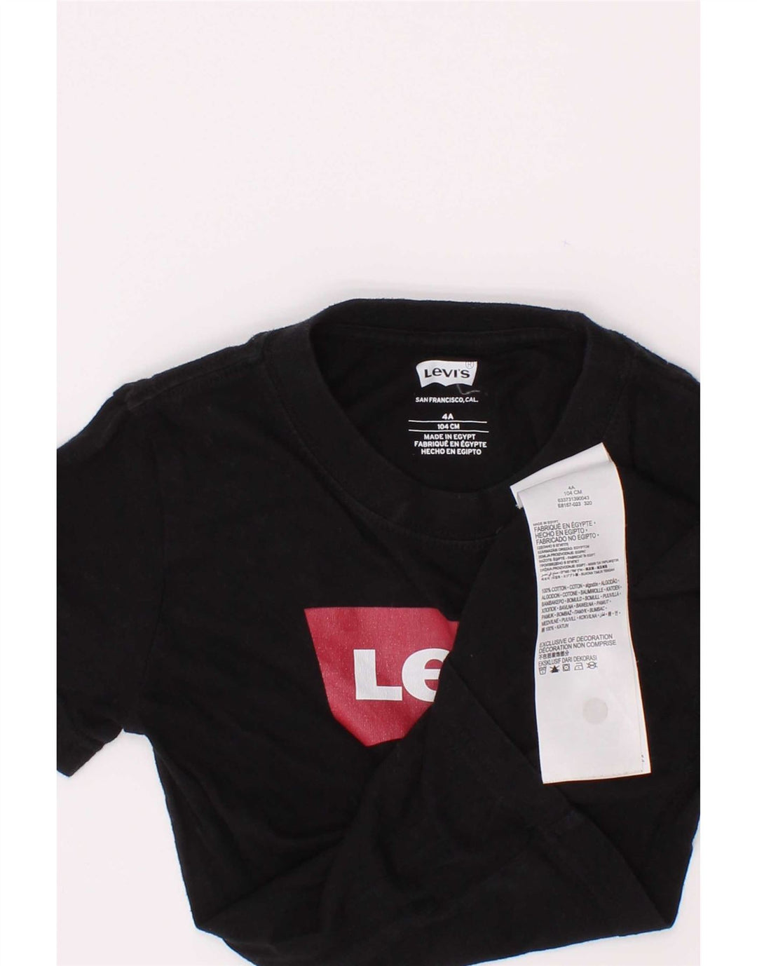 Levi's Jungen-T-Shirt mit Grafik, 3–4 Jahre, schwarze Baumwolle