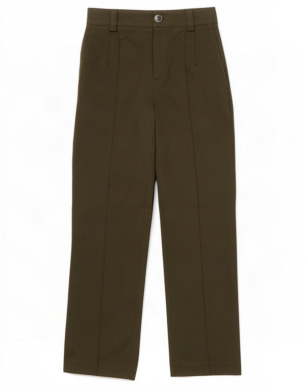 Zara Damen Tapered Freizeithose XS W24 L32 Khaki Polyester