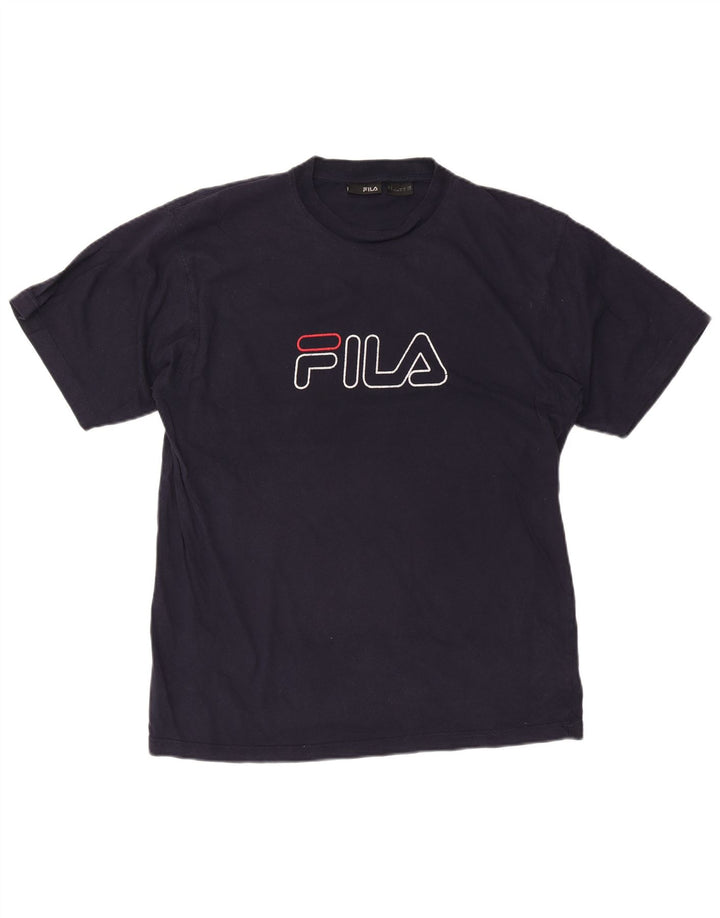 Fila Herren T-Shirt mit Grafik, Größe L, Marineblau