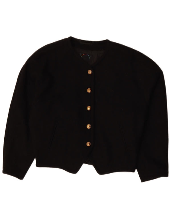 BOGNER Damen Crop 5 Button Blazer Jacke UK 18 XL Schwarz