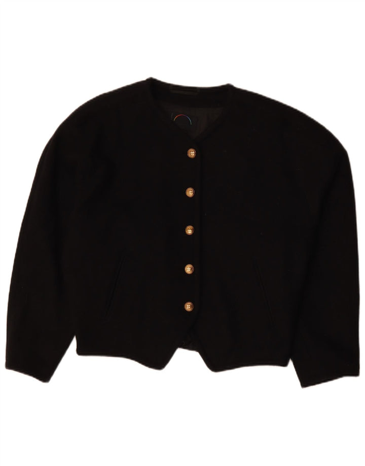 BOGNER Damen Crop 5 Button Blazer Jacke UK 18 XL Schwarz