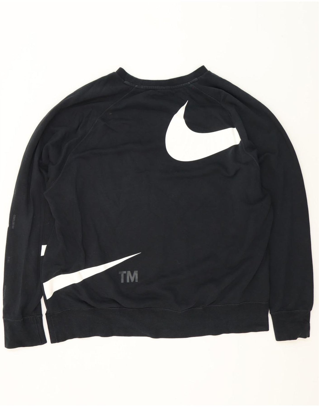 Nike Herren Graphic Sweatshirt Pullover 2XL Schwarz Baumwolle