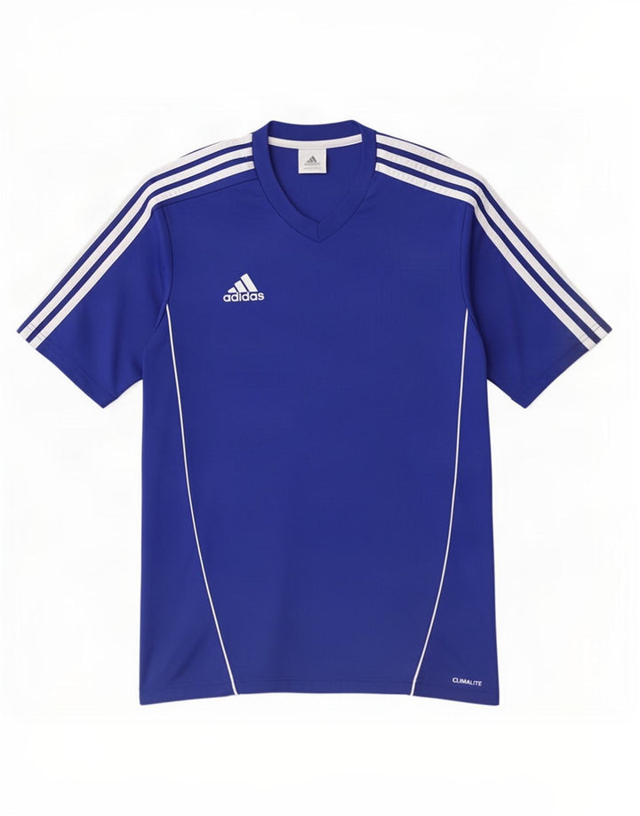 Adidas Herren Climalite T-Shirt Top Small Blau Polyester