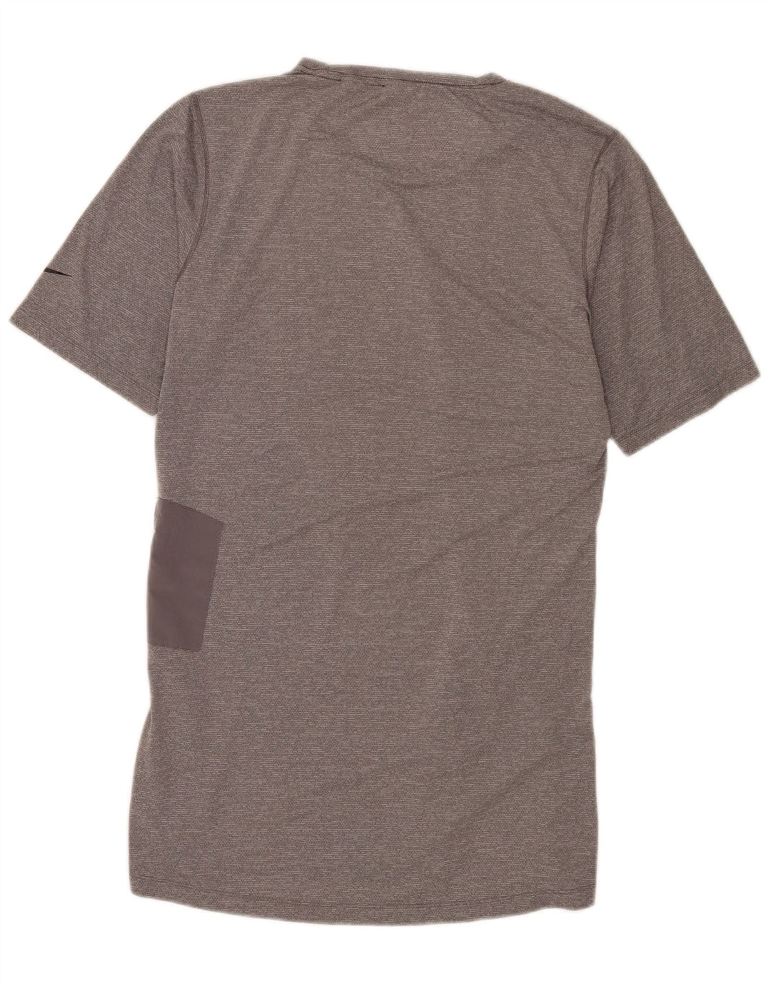 Nike Herren Dri Fit T-Shirt-Oberteil aus mittelgrauem Polyester