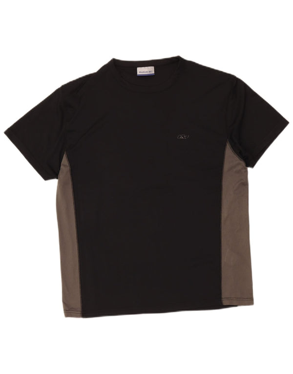 Reebok Herren T-Shirt Top Medium Schwarz Colourblock