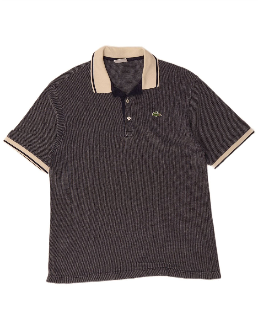 LACOSTE Herren-Poloshirt, Größe 5, groß, marineblaue Baumwolle