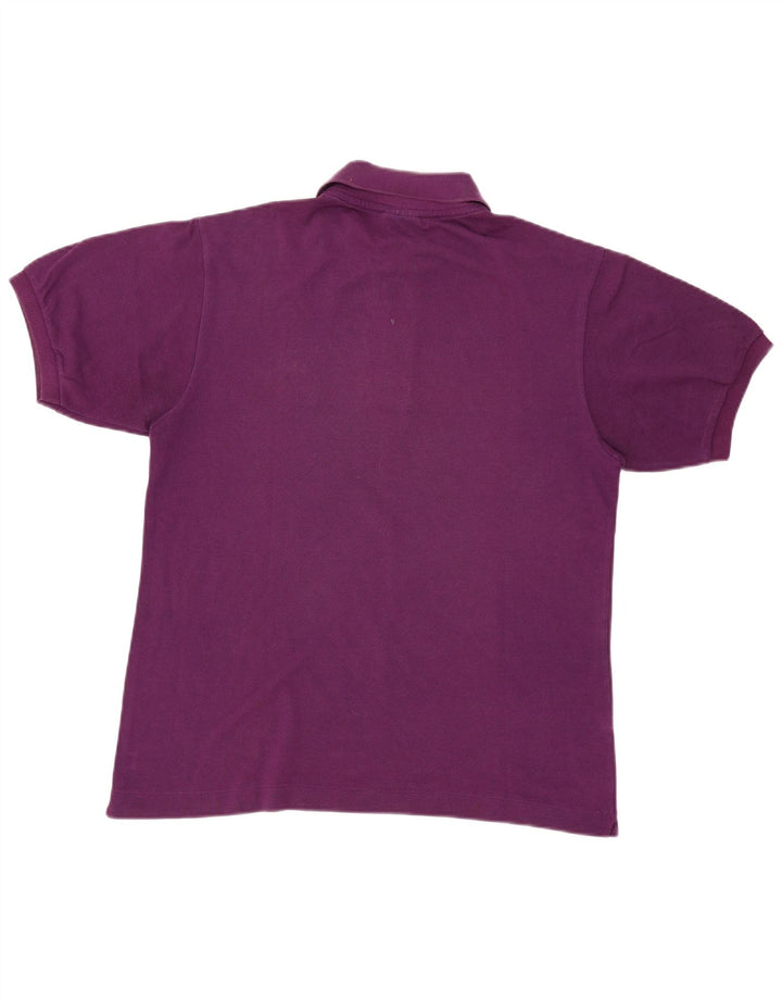 Lacoste Herren-Poloshirt, Größe 4, mittelviolette Baumwolle