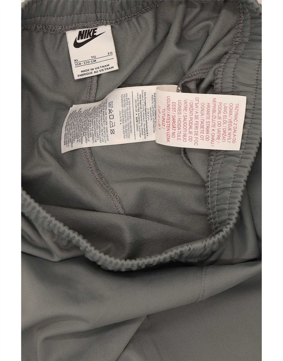 Nike Jungen-Trainingshose, Jogginghose, 13–14 Jahre, graues Polyester