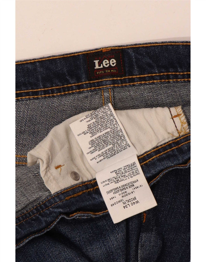 Lee Herren Brooklyn Straight Jeans W40 L27 Blaue Baumwolle