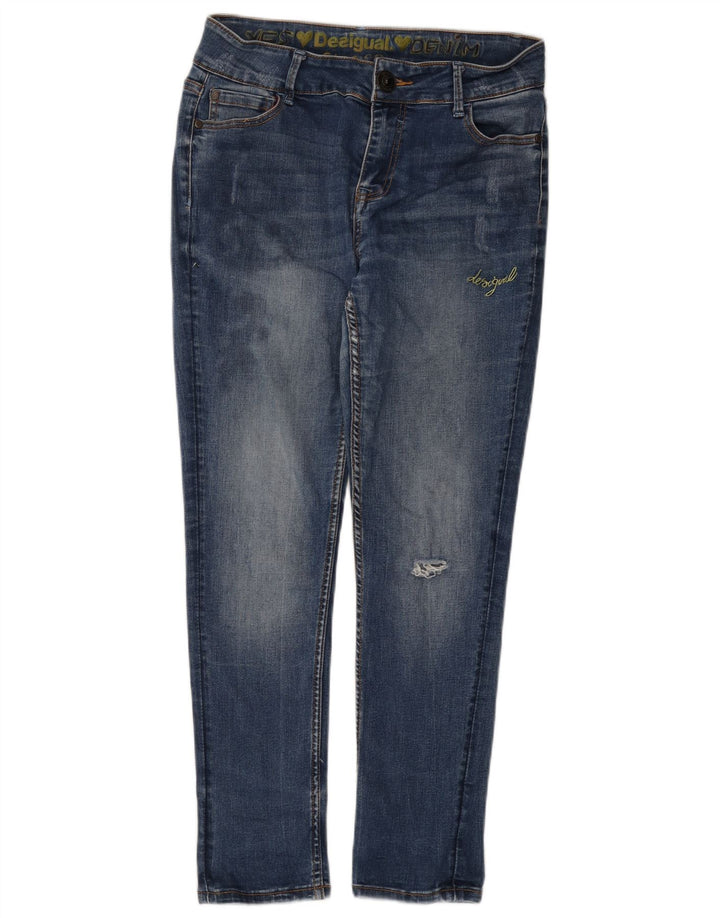 Desigual Damen Skinny Jeans W28 L27 Blau