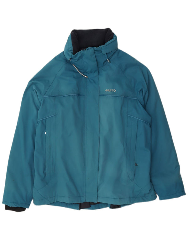 Musto Womens Graphic Hooded Windjacke UK 16 Large Blau Polyamid