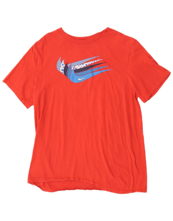 Nike Herren-T-Shirt mit Grafik, mittelrote Baumwolle