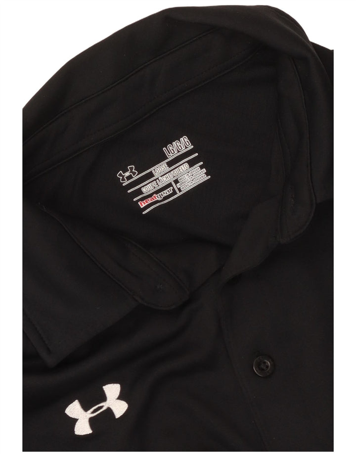 UNDER ARMOUR Herren Heat Gear Poloshirt Large Schwarz