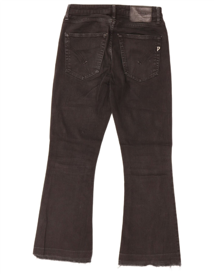 Dondup Damen Bootcut Jeans W26 L26 Schwarze Baumwolle
