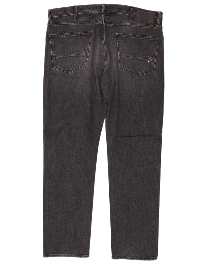 Tommy Hilfiger Herren Straight Jeans W38 L32 Graue Baumwolle