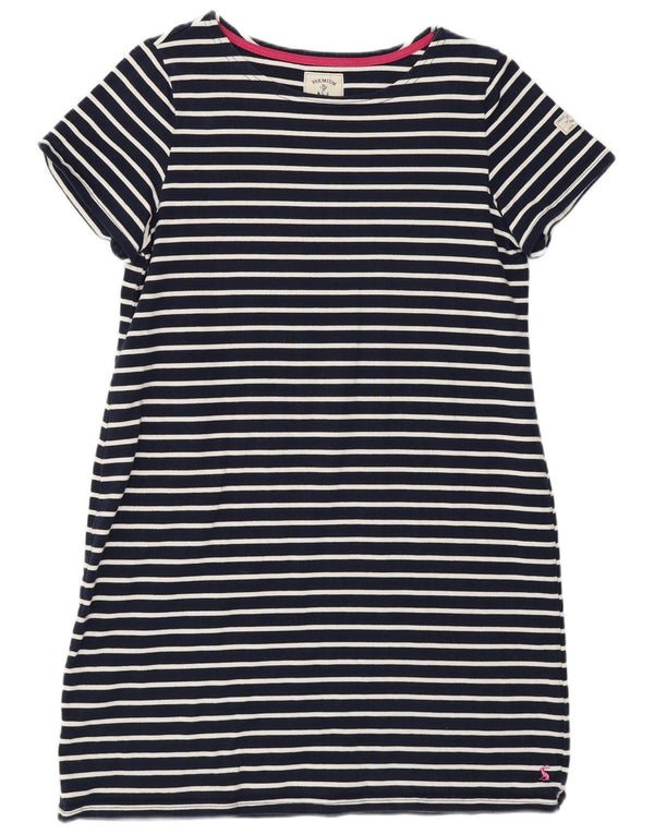 JOULES Damen T-Shirt-Kleid UK 46, groß, marineblau, gestreift, Baumwolle, nautisch