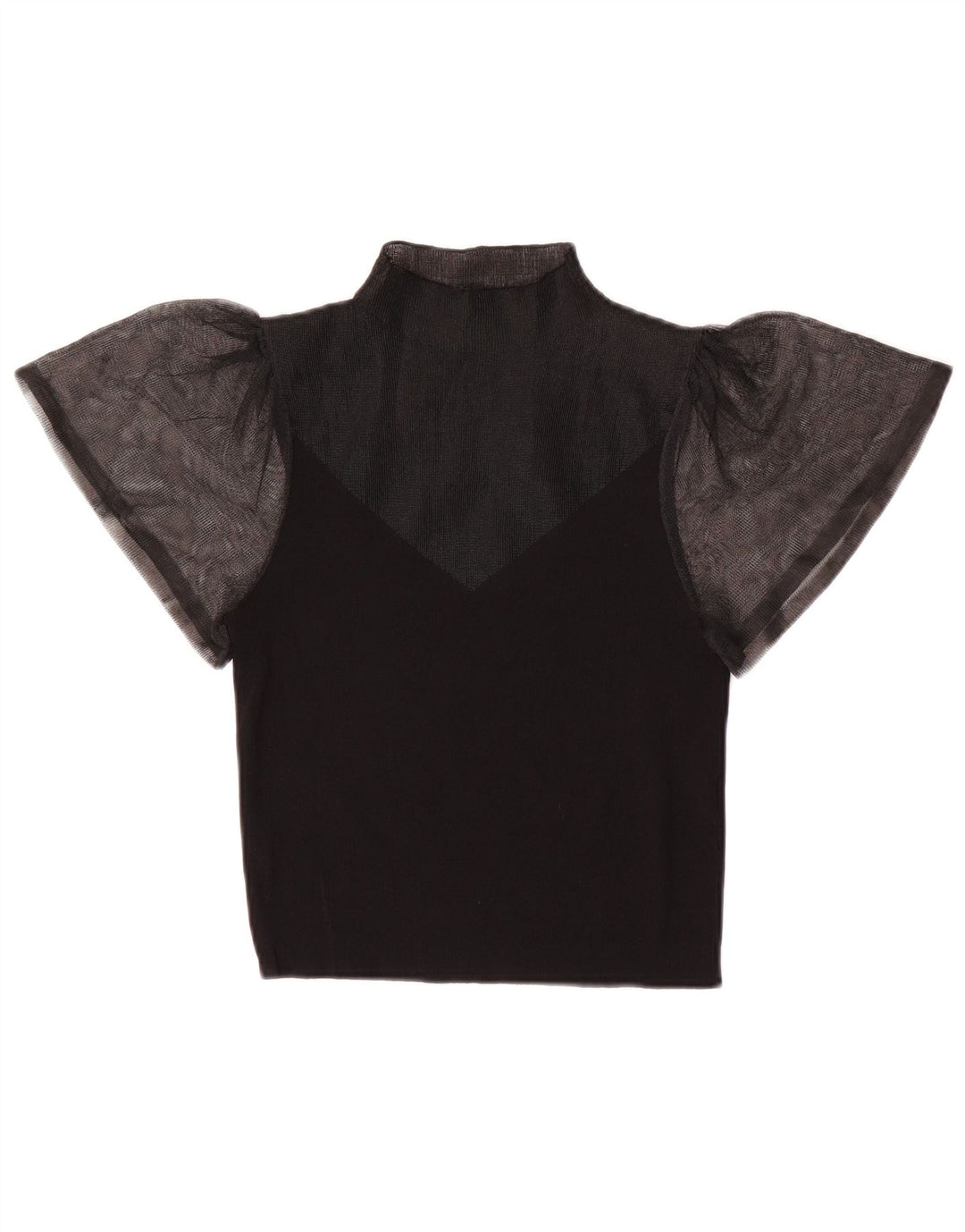 Durchsichtiges Blusenoberteil für Damen von Zara, Größe S, Schwarz