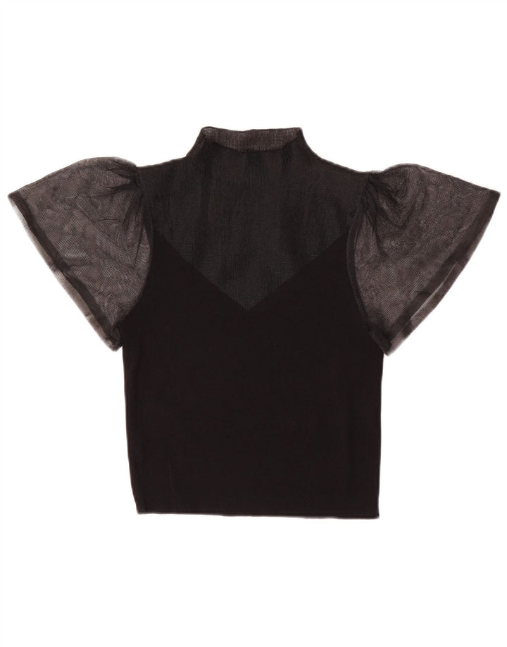 Durchsichtiges Blusenoberteil für Damen von Zara, Größe S, Schwarz