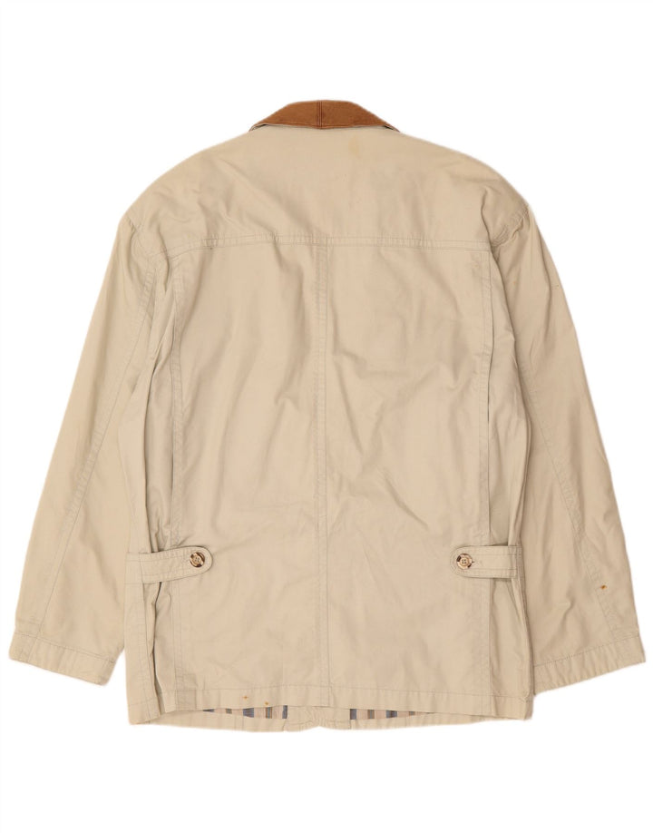 Vintage Herren Utility Jacke UK 40 Große Beige Baumwolle