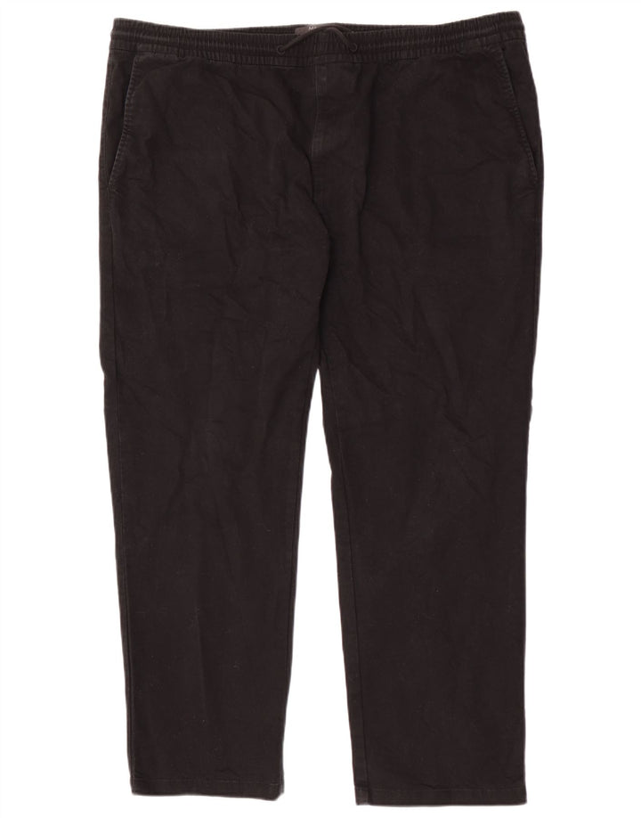 Gerade Herrenhose von Marks & Spencer, W42, L29, schwarze Baumwolle