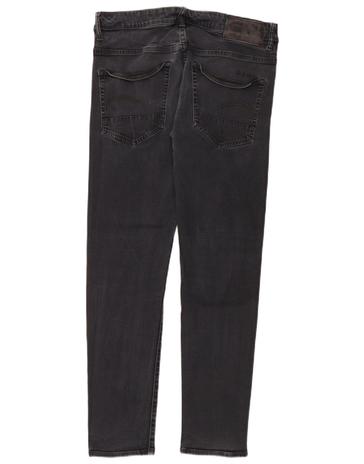 G-Star Herren 3301 Slim Jeans W34 L32 Schwarze Baumwolle