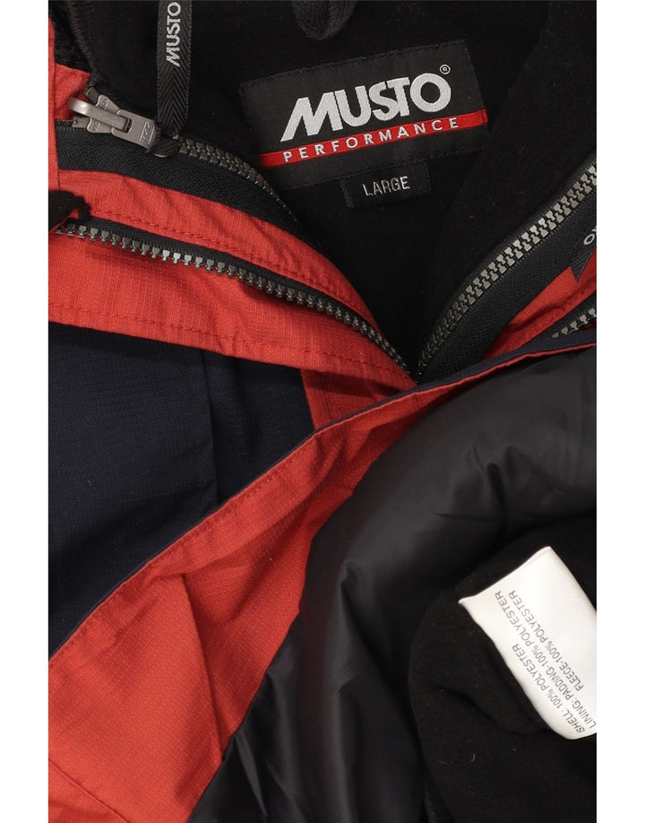 Musto Herren-Windbreakerjacke mit Kapuze, UK 40, Größe L, Marineblau, Polyester