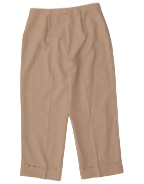 Marks & Spencer Damen gerade geschnittene Hose UK 12 Medium W30 L24 Beige