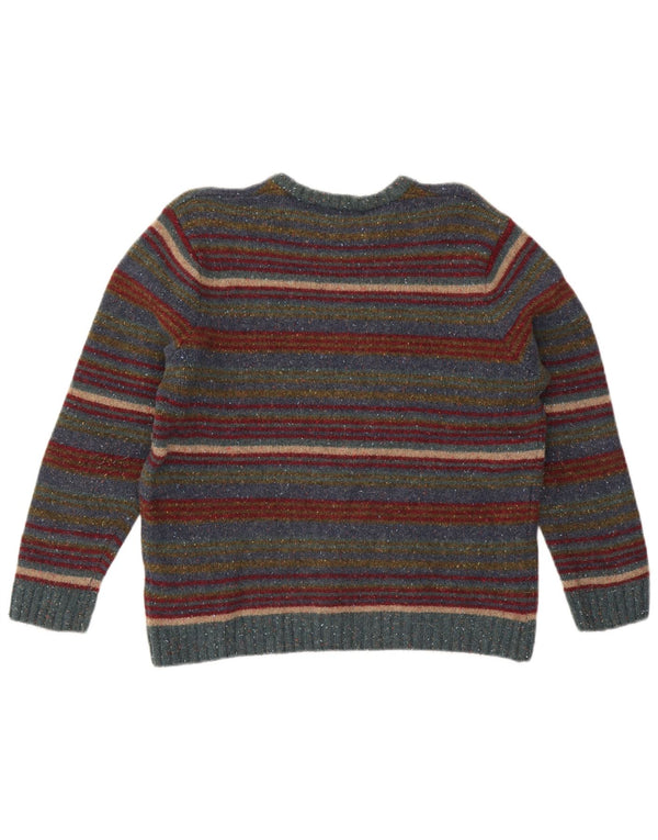 Paco Damen-Pullover mit Rundhalsausschnitt, Gr. 16, groß, mehrfarbig, gestreift, Wolle