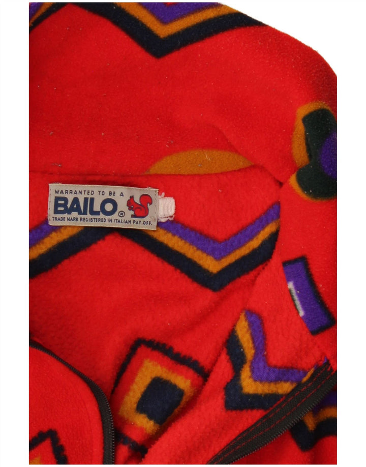 Bailo Herren-Fleecepullover mit Reißverschluss, XL, rot, geometrisch
