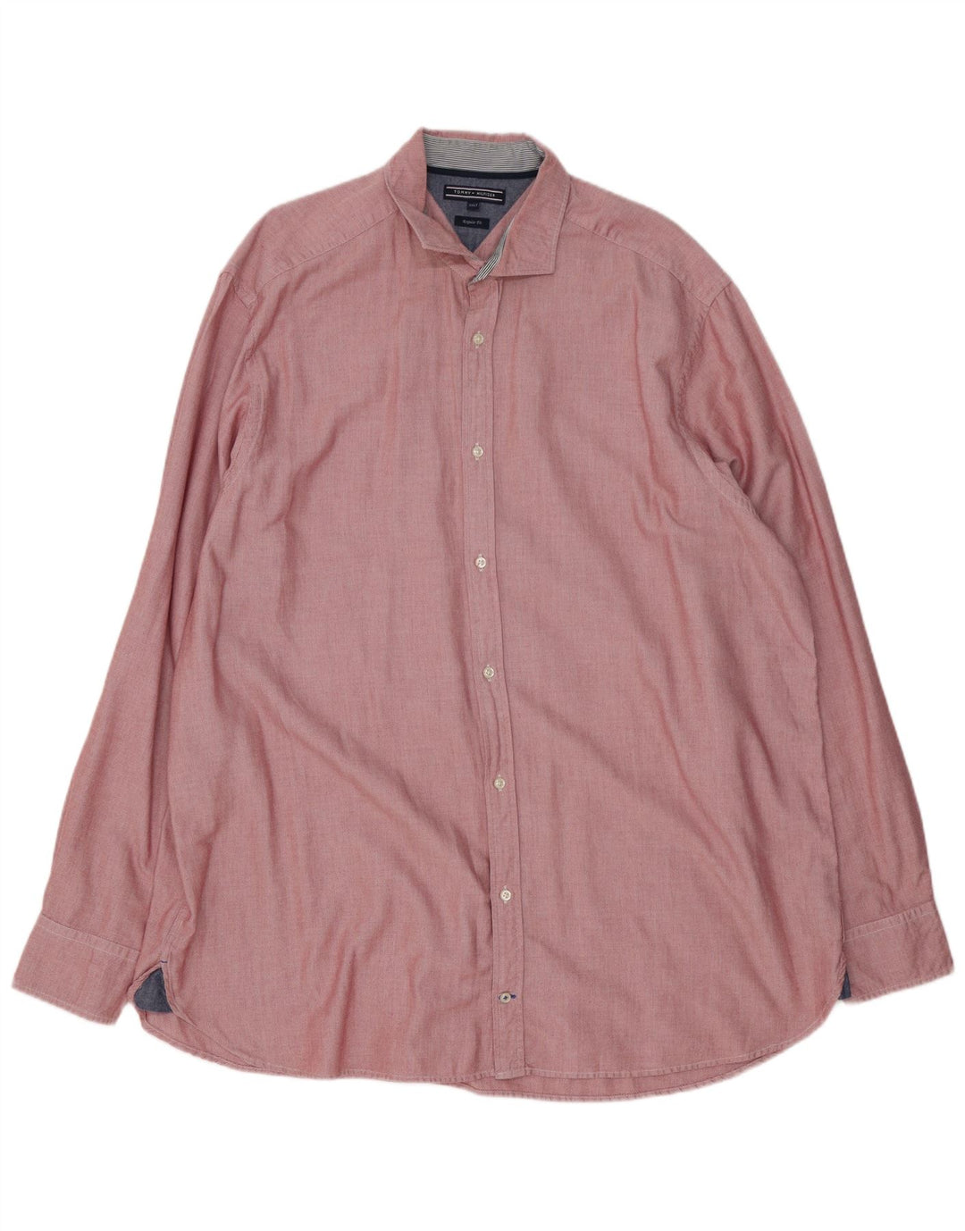 Tommy Hilfiger Herren-Hemd, groß, reguläre Passform, 3XL, rote Baumwolle