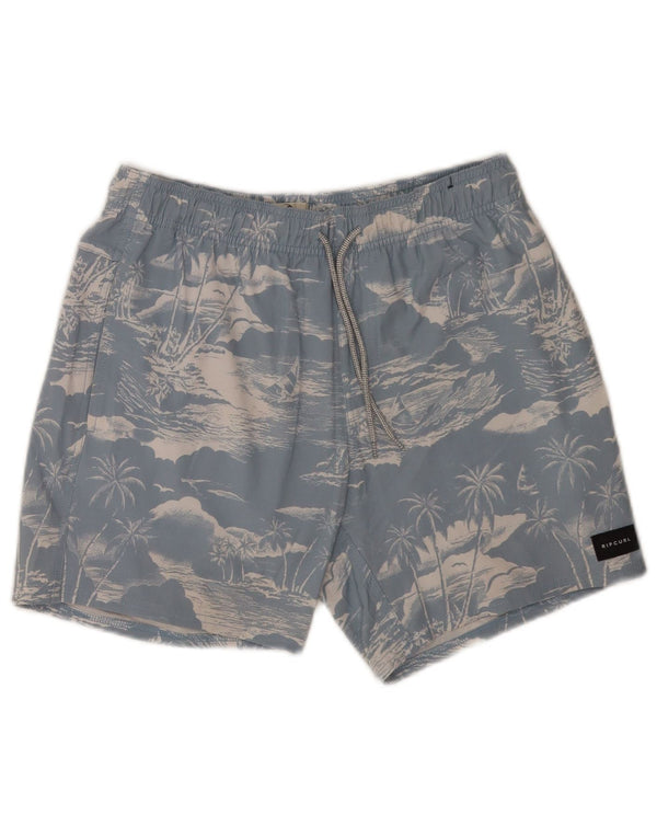 Rip Curl Herren Badeshorts XS Blau Baumwolle Hawaiianisch