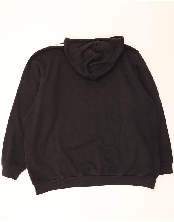 Adidas Herren Kapuzenpullover 2XL Schwarz Baumwolle