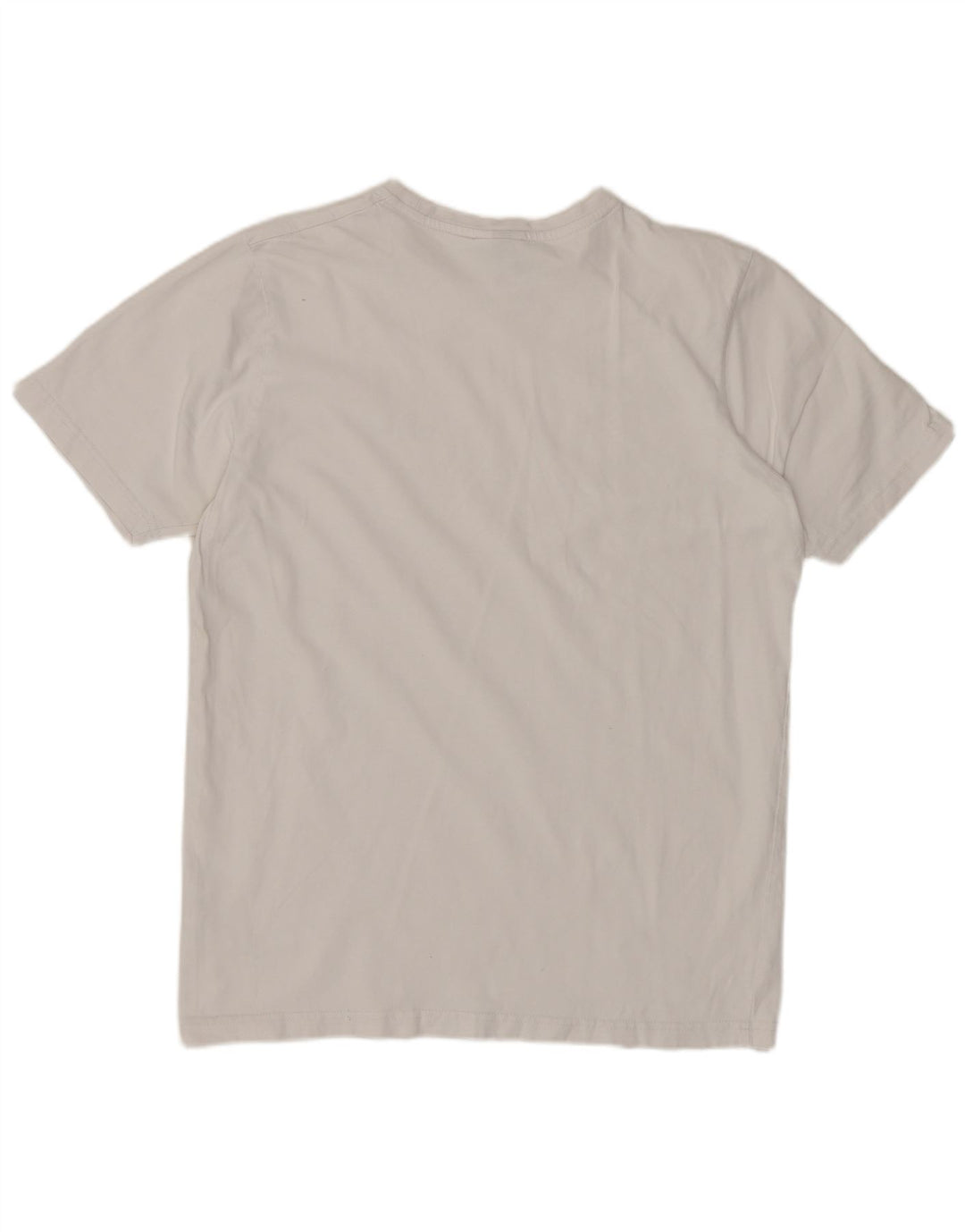 ELLESSE Damen Grafik-T-Shirt-Oberteil UK 14 Mittelweiße Baumwolle