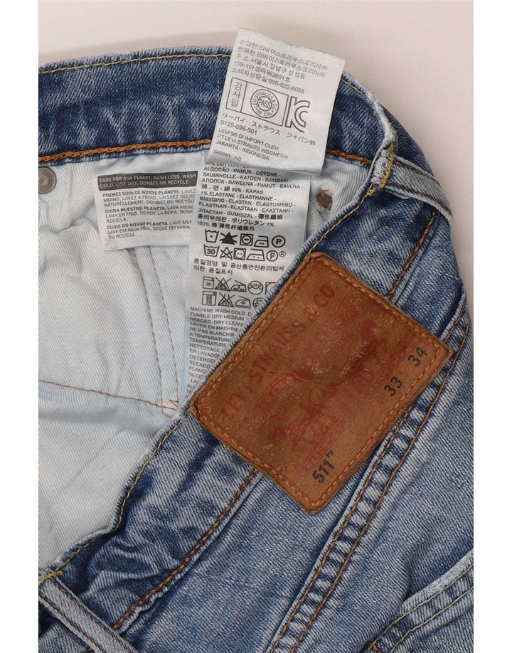 Levi's Herren 511 Slim Jeans W33 L31 Blaue Baumwolle